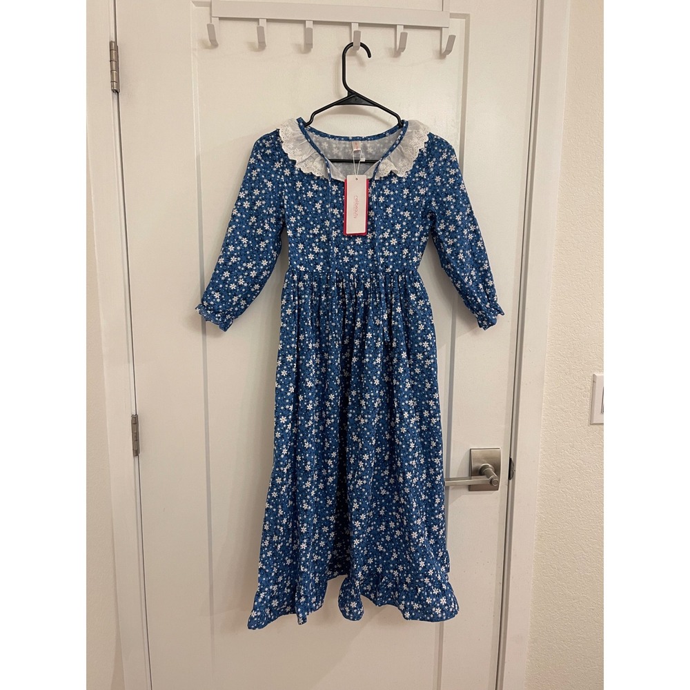 Relibeauty NWT Prairie Girls‎ Dress Floral Summer Lace Collar